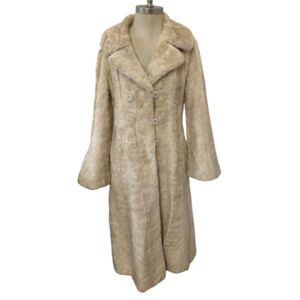 Vtg 60s 70s Damaged Pearl Mink Paw Coat S